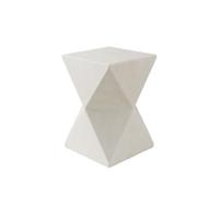 LICONG-2020 Table d'appoint Table d'appoint carrée for canapé, Forme géométrique, Minimaliste, Support de Rangement, Balcon, Jardin, café(Blanc)