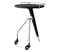 LICONG-2020 Table d'appoint Table d'appoint Mobile en Bois for canapé, Table Basse de Loisirs à roulettes, d'angle for Salon, Balcon, Salle Manger(Noir)