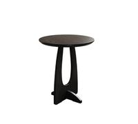 LICONG-2020 Table d'appoint Table d'appoint Ronde en Bois de Style Moderne du Milieu siècle for Salon, Table Chevet ou Balcon(Noir)