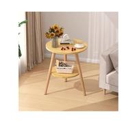 LICONG-2020 Table d'appoint Table d'appoint Ronde en Bois for Salon, réception, Balcon, Table à Manger décontractée(Natural,Grand)