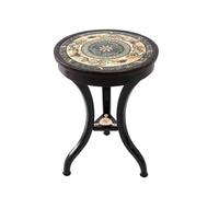 LICONG-2020 Table d'appoint Table Ronde rétro en Verre, Table d'angle Artistique, d'appoint for canapé, Basse, Salon, Balcon