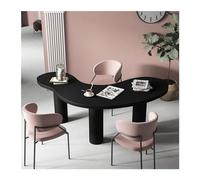 LICONG-2020 Table PC Bureau Minimaliste Moderne en Bois Massif, Bureau d'ordinateur créatif en Forme d'arc, Design for la Maison(Noir,300 * 80 * 75cm)