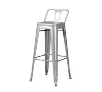 LICONG-2020 Tabourets de Bar Chaise Haute de Style Industriel en Fer for Baril d'essence Tabouret Bar décoratif rétro Tabourets Restaurant(Silver)