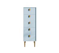 LICONG-2020 Tiroirs de Coffre Commode à 5 tiroirs for Chambre Coucher, Commode, Armoire de Rangement 11,8 Pouces Large, en Bois, Organisateur commodes for Salon, Placard, Couloir(Blue)