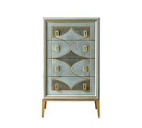 LICONG-2020 Tiroirs de Coffre Commode, Armoire à tiroirs en Bois, décorative avec Pieds, de Rangement autoportante for Salon Chambre Coucher(Grigio,60 * 39 * 104cm)