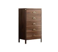 LICONG-2020 Tiroirs de Coffre Commode de Ferme à 5 tiroirs, Poitrine avec poignées en métal, Rangement Organisateur Bois for Salon, entrée