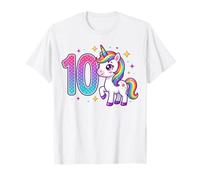 Licorne 10e Anniversaire pour Filles, dix Ans Mignons T-Shirt