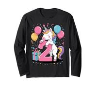 Licorne 2ème anniversaire garçon fille 2 ans deuxième deux licorne Manche Longue