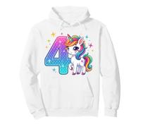 Licorne 4e Anniversaire pour Filles, Quatre adorables 4 Ans Sweat à Capuche
