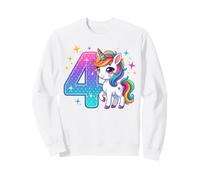 Licorne 4e Anniversaire pour Filles, Quatre adorables 4 Ans Sweatshirt