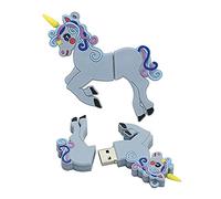 Licorne 4GB Clé USB en Forme de Clef, Stylo Drive Memoria Flash Reste Pendrives Disque Flash (Bleu)