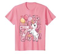 Licorne 7e Anniversaire Fille 7 Ans Cheval I Am 7 Ans Enfants T-Shirt, Enfant, Rose, 8 Ans