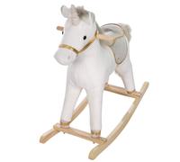 Licorne à bascule avec selle et bride blanc / argenté TU