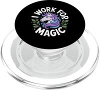 Licorne Amusante I Work for Magic Sarcastic Women Men PopSockets PopGrip pour MagSafe