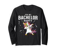 Licorne amusante pour fête de mariage avec inscription « It's My Bachelor Party » Manche Longue
