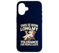 Licorne Amusante « This is How Long My Tolerance for People Lasts » Coque pour iPhone 16