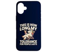 Licorne Amusante « This is How Long My Tolerance for People Lasts » Coque pour iPhone 16 Plus