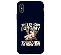 Licorne Amusante « This is How Long My Tolerance for People Lasts » Coque pour iPhone X/XS