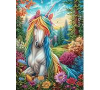 Licorne Arc-en-Ciel 300 Pièces Puzzle Adolescent en Carton Anti-Déchirure Contes de fées Animaux Sauvages fantastiques Difficulté Moyenne Activité Éducative Passe-Temps Petit Prix Pas Cher Premium 3
