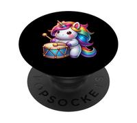 Licorne Arc-en-Ciel avec Tambour Magique PopSockets PopGrip Adhésif