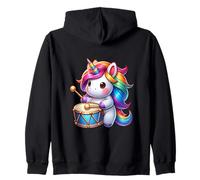 Licorne Arc-en-Ciel avec Tambour Magique Sweat à Capuche