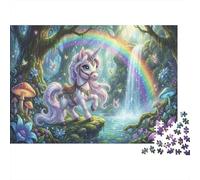 Licorne Arc-en-Ciel de la forêt Puzzle 1000 Pièces Adultes Et Enfants,Premium,Carton,Jeu Éducatif,Défi, Déco Murale,Dès 14 Ans,Anti-Stress,Détente,Casse-tête 38x26cm