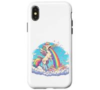 Licorne Arc-en-Ciel Famille Love is Love Animal Fabuleux Coque pour iPhone X/XS