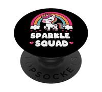 Licorne Arc en Ciel Kawaii Sparkle Squad Enfant PopSockets PopGrip Adhésif