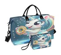 Licorne Arc-en-Ciel Mignon Sacs de Voyage Sac de Sport Sac à Main de W nd avec Trousse De Toilette pour Filles Hommes