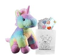 Licorne arc-en-ciel - Peluche douce - 25 cm - Construisez votre propre kit d'ours en peluche - Sans couture