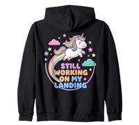 Licorne Arc en Ciel Still Working on My Landing Sweat à Capuche