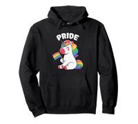 Licorne Arc-en-Ciel Tenant Un Drapeau Pride Sweat à Capuche