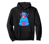 Licorne Assise comme Un samouraï garçons Filles Hommes Femmes Enfants Adultes Sweat à Capuche