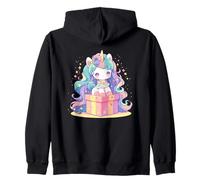 Licorne Assise sur Un Cadeau géant - Licorne de Noël Sweat à Capuche