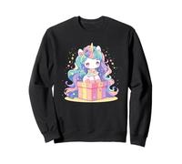 Licorne Assise sur Un Cadeau géant - Licorne de Noël Sweatshirt