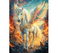 Licorne avec des Ailes d'ange 500 Pieces Casse-tête Amateur d'art en Carton Haute Qualité Très Difficile Niveau Expert Décoration Murale Cadeau Noël Qualité Premium 500 PCS