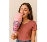 Licorne barbe à papa dans un sac pointu - Rose goût Bubblegum 70 g - Cadeau mignon pour les anniversaires d'enfants et les fêtes