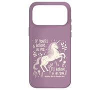 Licorne Believe in You Citation Alice au Pays des Merveilles Coque pour iPhone 17 Pro Max
