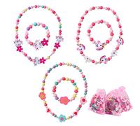 Licorne Bijoux Enfants Fille, 6 Pièce Princesse Collier Bracelets Set, Bracelet Licorne Colorée Bracelets, Bracelet Fille Bijoux Enfants, Collier Enfant pour Princesse Anniversaire Enfant Cadeau