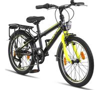 Licorne Bike Carter Premium Mountainbike Shimano,pouce:20;Couleur:Noir/Lime