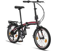 Licorne Bike Conseres Premium Falt Bike en 20 pouces - Vélo pour hommes, garçons, filles et femmes - Shimano 6 vitesses - Vélo hollandais