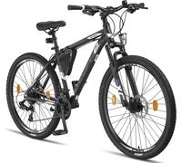 Licorne Bike Effect Premium Mountainbike cadre aluminium Shimano,Couleur:Noir/Blanc (2xDisc-Brake);Pouces:27.5