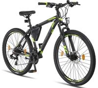 Licorne Bike Effect Premium Mountainbike cadre aluminium Shimano,Couleur:Noir/Lime (2xDisc-Bremse);Pouces:27.5