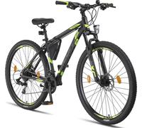 Licorne Bike Effect Premium Mountainbike cadre aluminium Shimano,Couleur:Noir/Lime (2xDisc-Bremse);Pouces:29.00