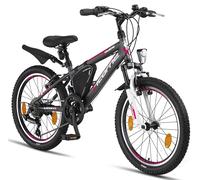 Licorne Bike Guide Premium VTT en 20, 24, 26 pouces pour filles, garçons, hommes et femmes - 21 vitesses (50,8 cm, 18 vitesses) (anthracite/rose, 20)
