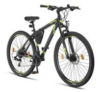 Licorne Bike Licorne Bike VTT 29 Pouces Haut de Gamme - Double Frein à Disque, Performance Tout-Terrain, (Noir/Vert Citron 29)