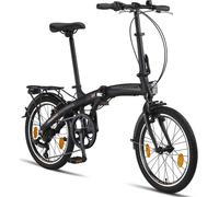 Licorne Bike Phoenix 2D, 20 pouces vélo pliant en aluminium, frein à disque, frein à disque, V-frein Vélo pliant-hommes-femmes, 7 vitesses dérailleur - Folding City Bike, cadre en aluminium, StVZO, la