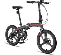 Licorne Bike Phoenix 2D Cross 20 pouces aluminium Vélo pliant Vélo à disque freinant Vélo pliant Hommes Femmes 7 vitesses dérailleur Vélo de ville pliant Cadre en aluminium