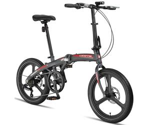 Licorne Bike Phoenix 2D Cross Vélo pliant en aluminium 20" avec frein à disque et frein à disque Pour homme et femme Dérailleur 7 vitesses Cadre en aluminium