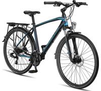 Licorne Bike Premium Touring Trekking Bike en 28 pouces - Vélo pour garçons, filles, femmes et hommes - dérailleur 21 vitesses - VTT - Crossbike
